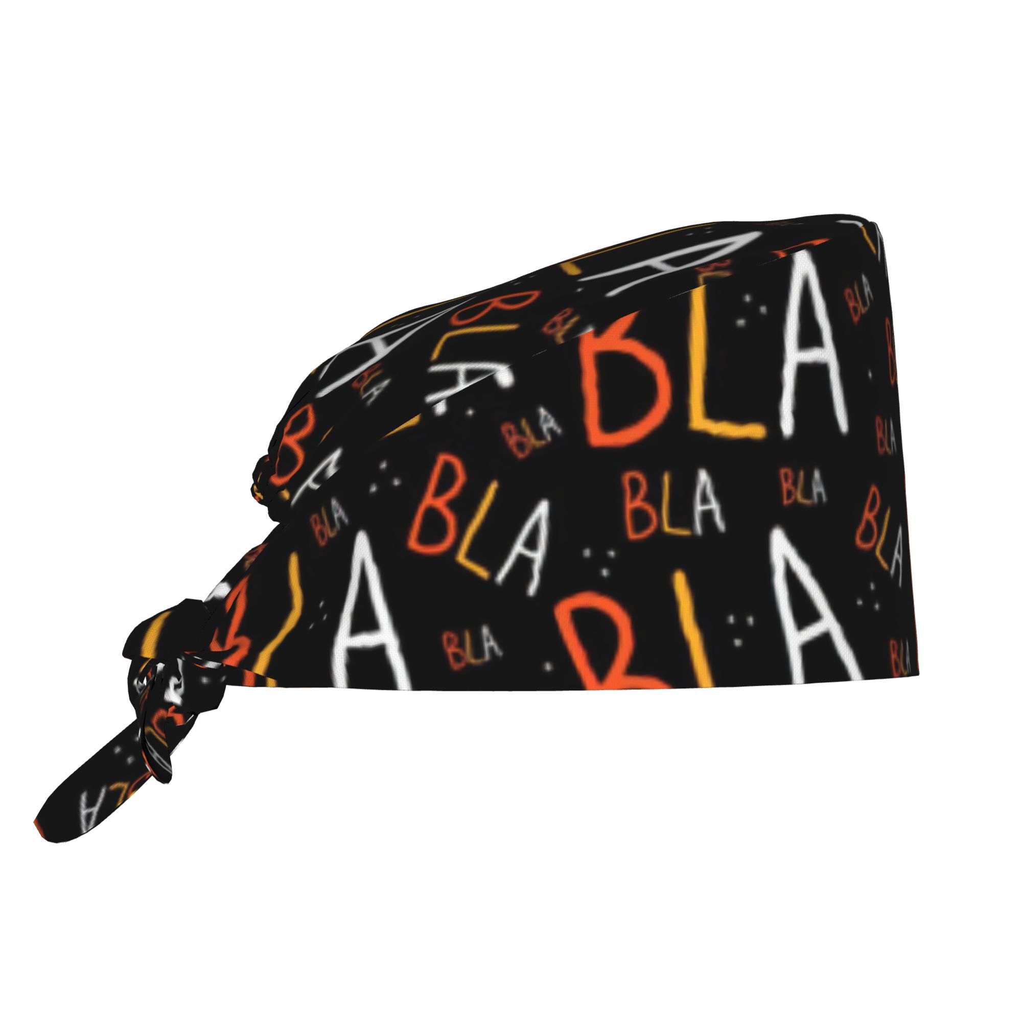 TEMU Lightweight Adjustable Printed , Bla Seamless Unisex Scrub Cap, Breathable Chef & Nurse Headwear, Ideal For Kitchen, Hospital & Daily Wear