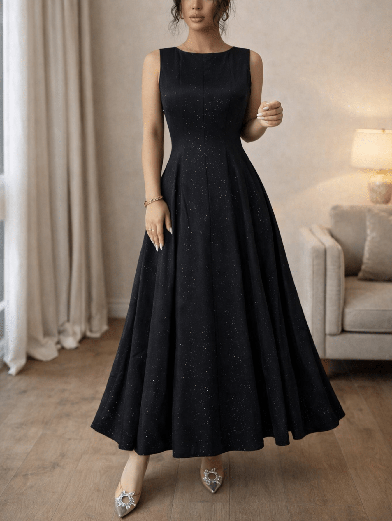 slim fit dress slacks A Line Satin Halter Sleeveless Floor-Length Sweep Train Evening Dress with Split Front main image 0