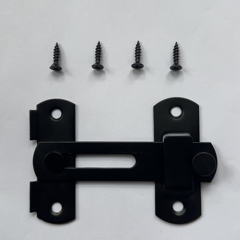E-shop Edelstahl Schiebetürschlösser - 180 Grad Drehdesign, langlebig für Haustiertüren, Garage, Badezimmer, Fenster, Außenbereich, nicht elektrisch,