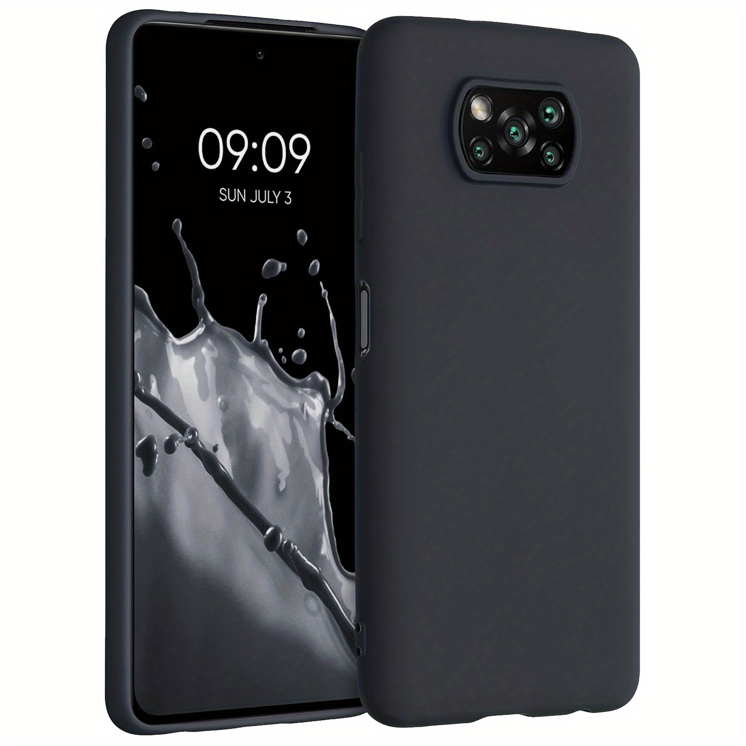 TEMU Phone Case - Slim Shock-resistant Black Matte Soft Silicone Protective Case Cover For Xiaomi Poco X3 Nfc / Poco X3 Pro