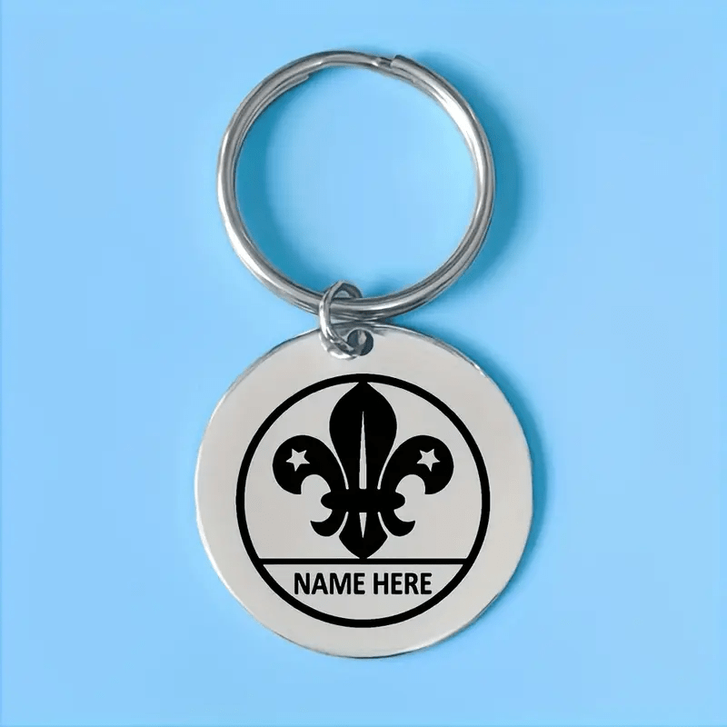 engraved stainless steel scout keychain Temu Ireland