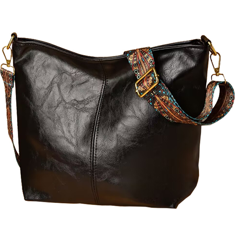 TEMU Women's Shoulder Bag - Neutral Women's Broadband Bag New Retro High Quality Texture Fashion Tote Bag Commuter Shoulder Bag Bag [zipper Random