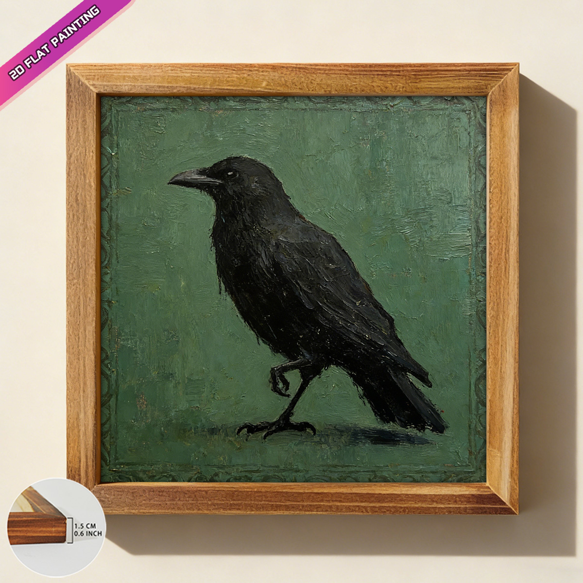 TEMU 1pc Peinture Décorative à Suspendre Art Mural Décorations Plaques et Ornements Décoratifs 20 Cm 8/Inch Cadeaux Peintures Décoratives Décorations