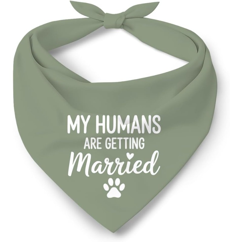 E-shop 24,8×11 ZOLL Meine Menschen werden verheiratet Hunde-Bandana, Hochzeitsankündigung Hunde-Bandana, Fotografie Zubehör Haustier Schal,