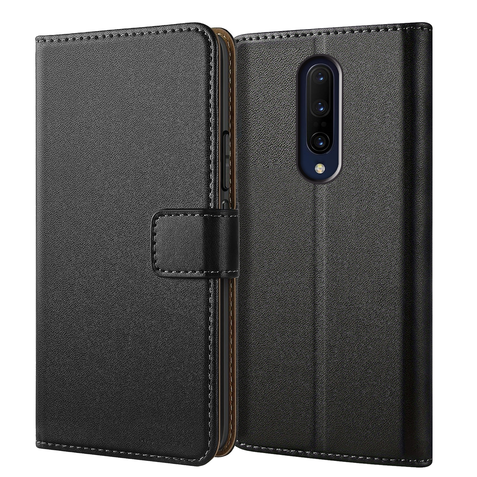 TEMU Phone Case: Case For Oneplus 7 Pro Wallet Case With Kickstand Black Faux Leather Card Slot Flip Protective Phone Case Cover
