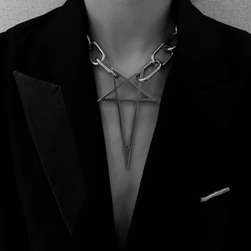 

Silvery- Steel Necklace Pendant - Hip-hop , For