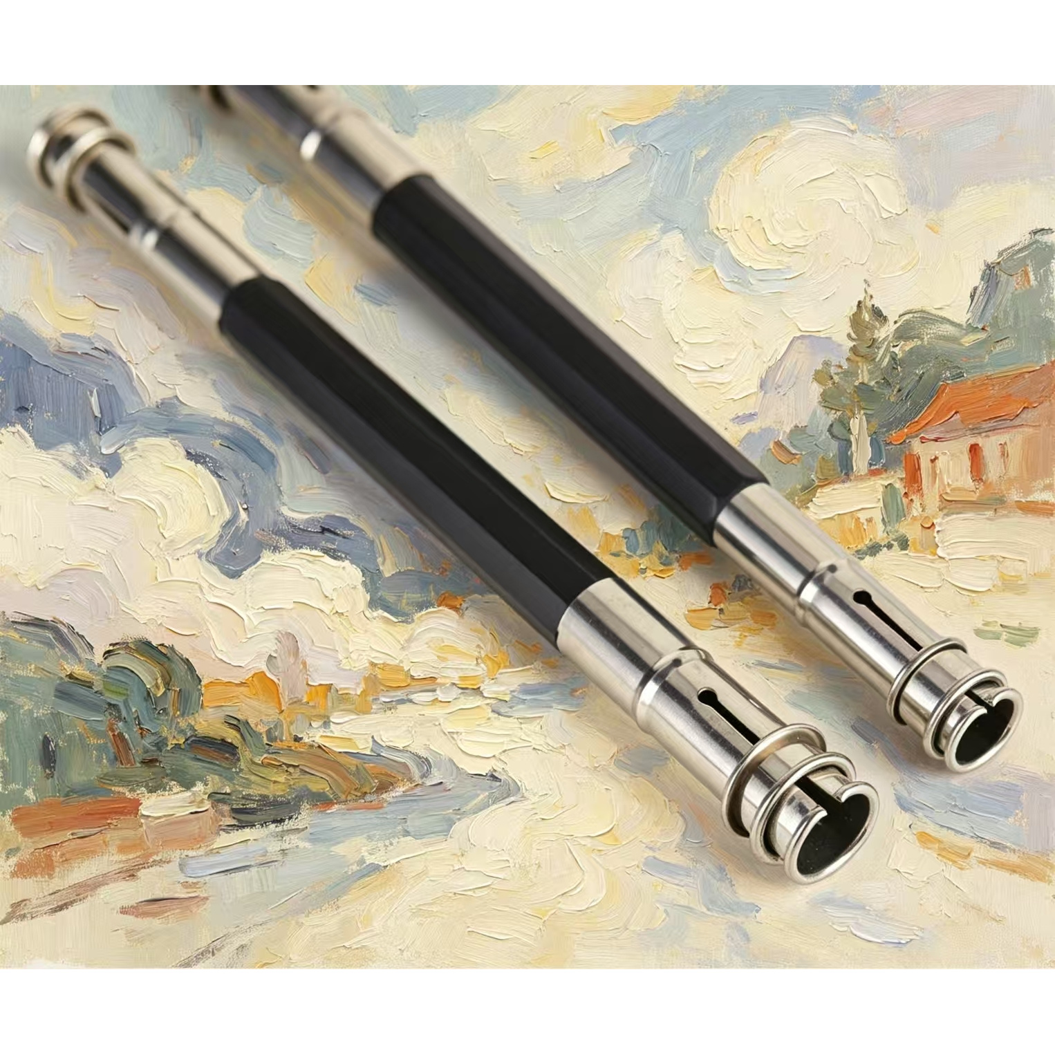 TEMU 2pcs Pencil Extender- Pencil Holder Connector- Drawing Student Writing Pencil Extension Rod- Double-tipped Connecting Pen Holder Pencil Case
