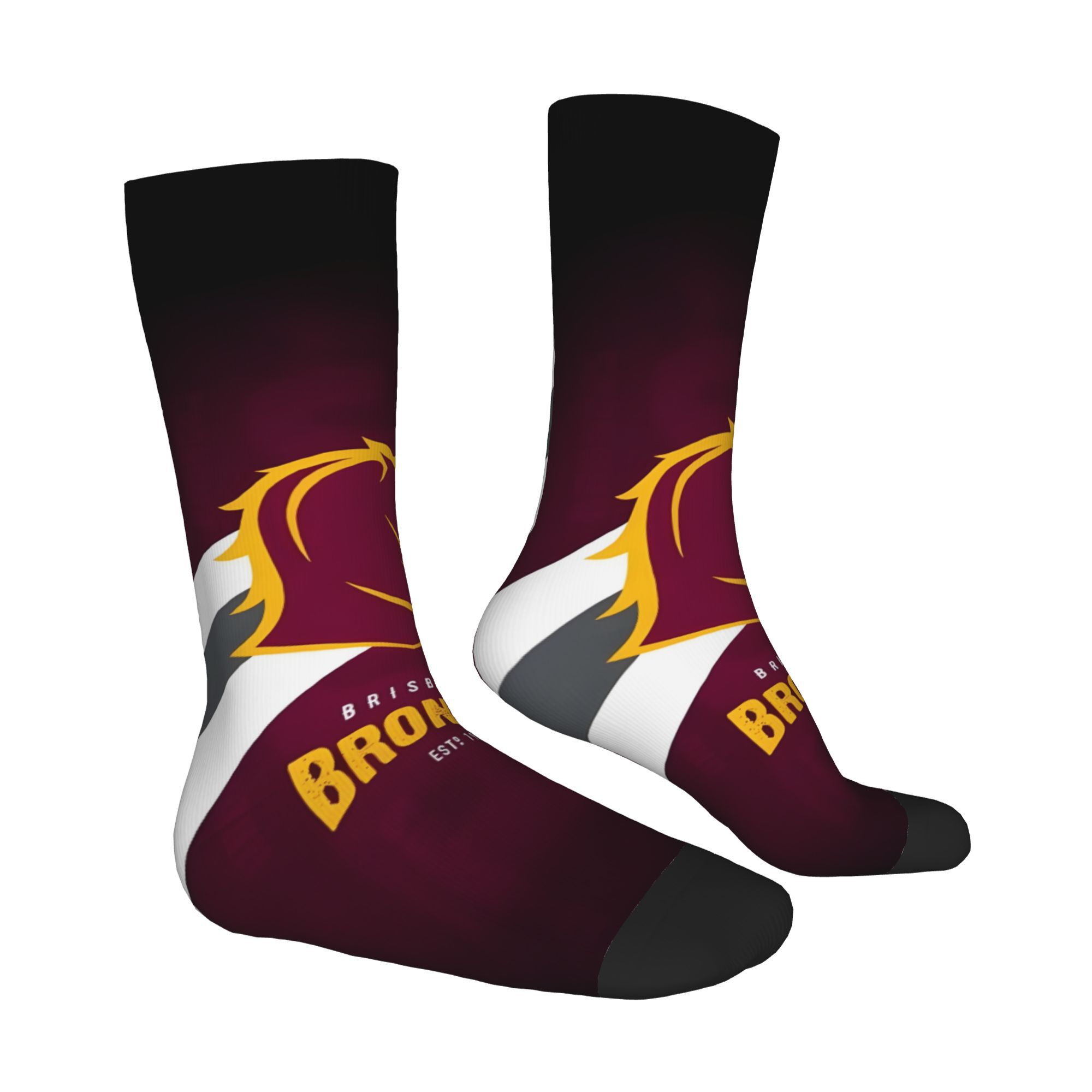 TEMU 2d Brisbane Series Tube Socks, An Excellent Gift Choice For Christmas, Valentine's Day, Easter, Halloween, And Thanksgiving, And A , 2d Flat