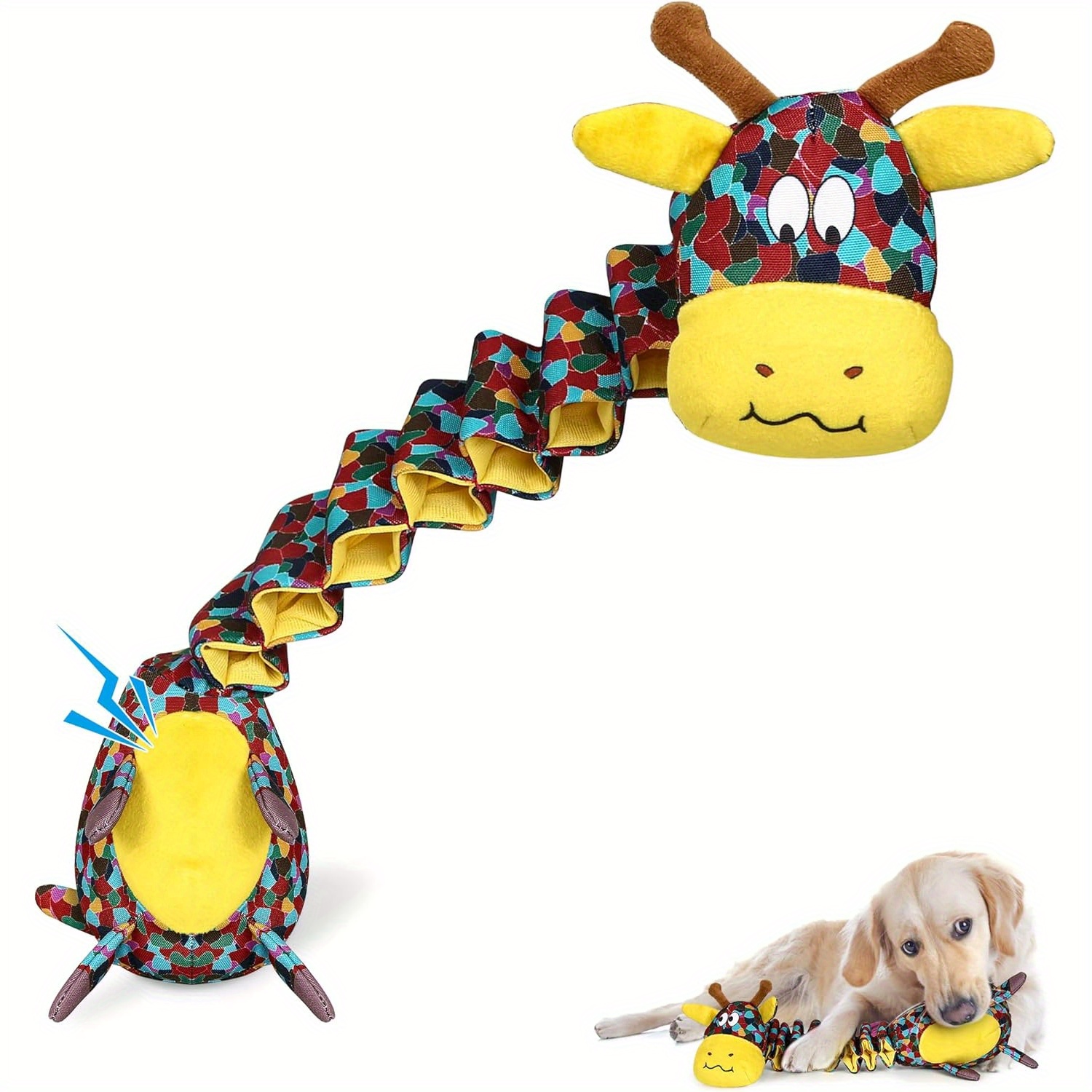 TEMU Indestructible For Aggressive Chewers, Durable Dog Chew Toy For Large Breeds, Made With Plush Material And Crinkle Paper Ultra-strong Chew Toy