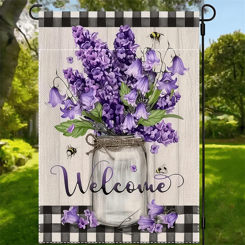 

Lavender Double-sided Garden Flag - Polyester, Waterproof Outdoor Decor For Yard, Patio & Lawn, 12x18 Inches, Flag, Perfect