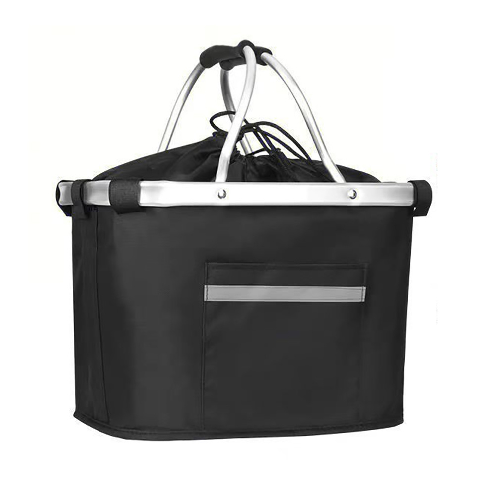 Image of Bike Basket For Pets Folding Carrier, Removable Bicycle Handlebar Front Basket, Quick Release And , Detachable Cycling Bag