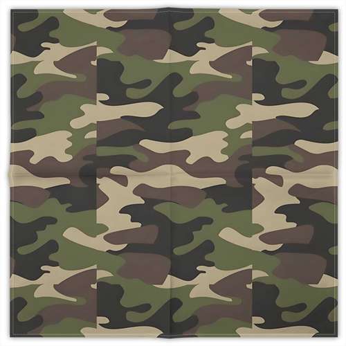 Over-the-Collar Dog Bandana - Camouflage Army Hunter Pattern - Cotton Blend