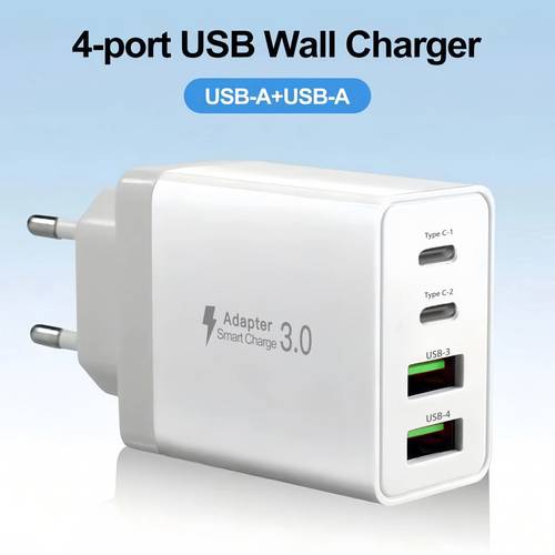 adaptador de alimentação usb 2025 com design compacto apresentando 2a2c, um carregador de mesa usb multifuncional de portas. é pequeno, eficiente e baixo
