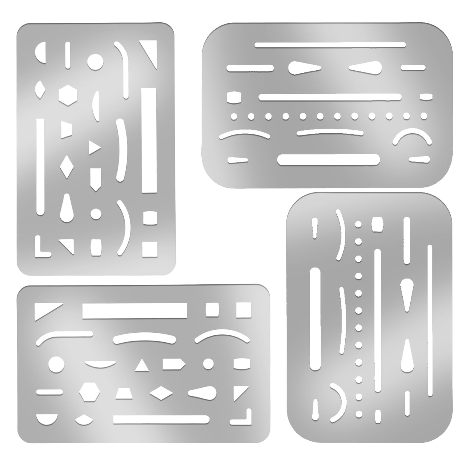 TEMU 4pcs Erasing Shield For Drawing, Drawing Template Shield Drafting Tools Template Ersatile Eraser Tool For Mechanical Drawings Engineering Design