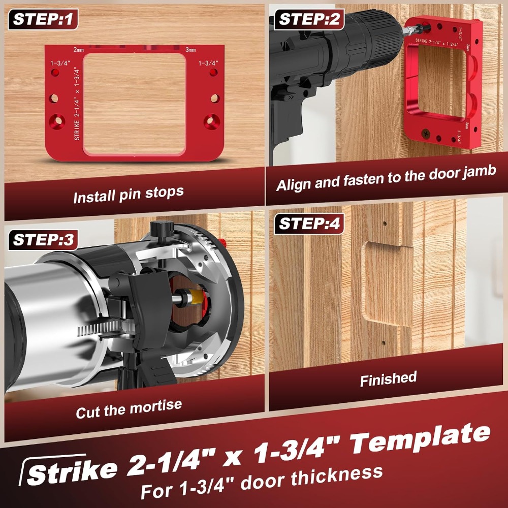 3-In-1 Door Latch and Strike Plate Tool for Router