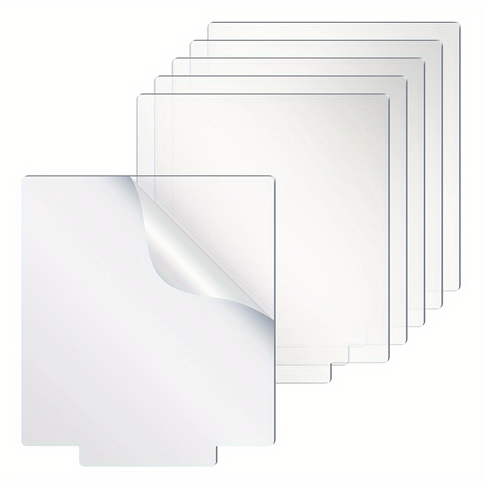 E-shop 2D Flach Set mit 6 Acryl Display Boards - Erhältlich in quadratischen und runden Formen, transparente Doppelplatten, geeignet für Projekte,