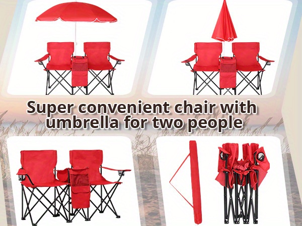 59*19.6*31in Fishing Chair Oxford Fabric 187.39LB with Umbrella for Outdoor Patio Beach Gift Red Gray Coconut Tree Pattern Black Pineapple Pattern