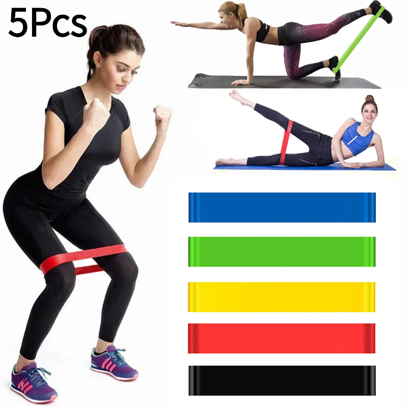 TEMU 5pcs Yoga And Fitness Set - Glute Bands For Training And Sculpting