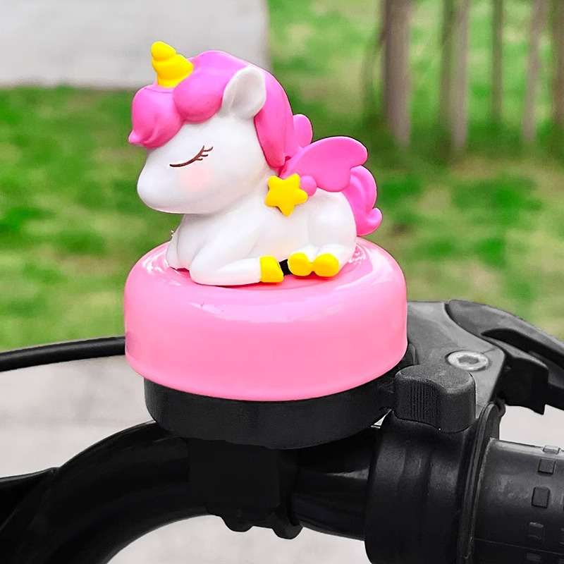TEMU Cute Cartoon Unicorn Bicycle Bell Universal Loud For Balance Bike Bicycle Skateboard Scooter Additions