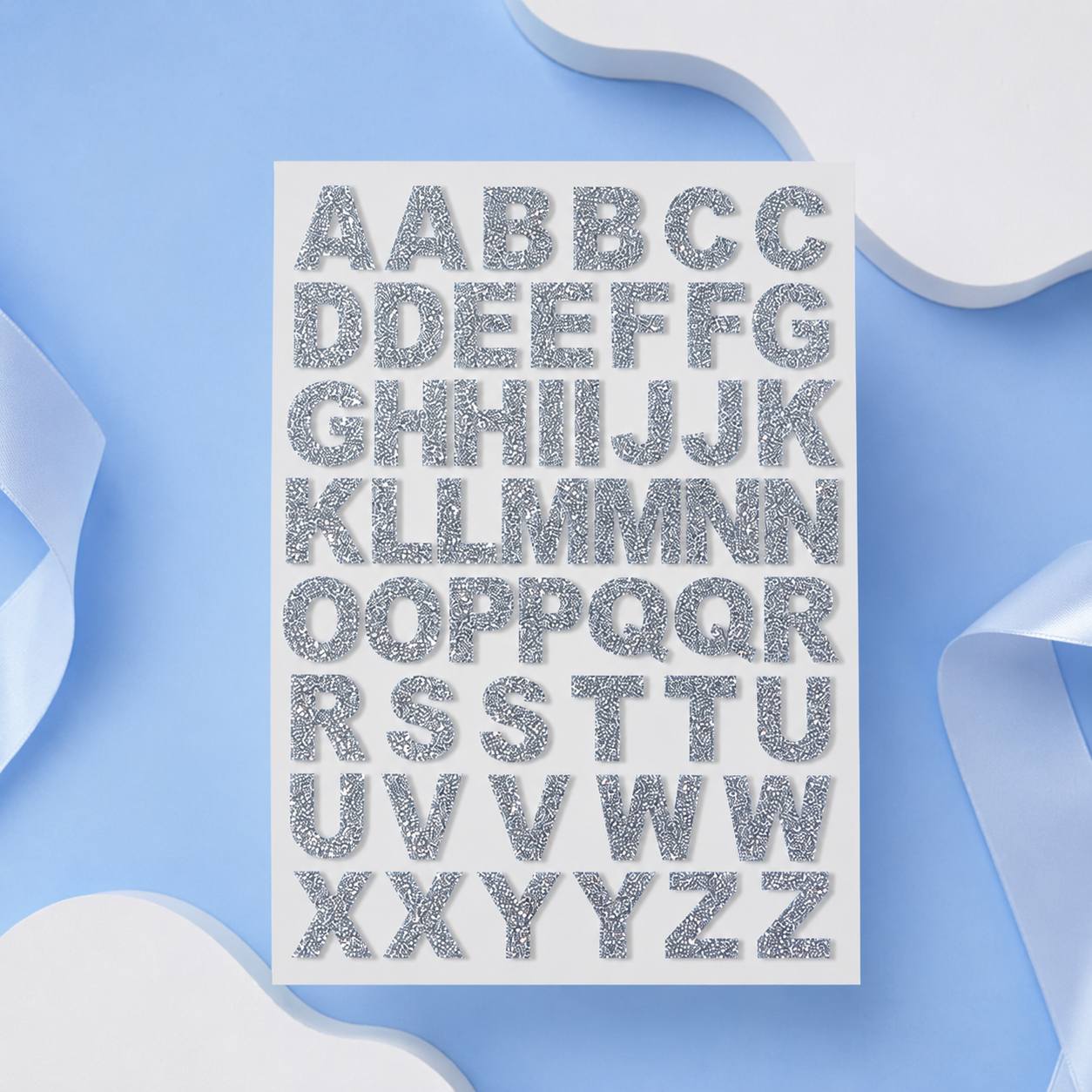 TEMU New 52pcs Glitter -on Alphabet Embroidery Patches, A-z Letter Appliques For , Hats, Bags, Pillows Decoration