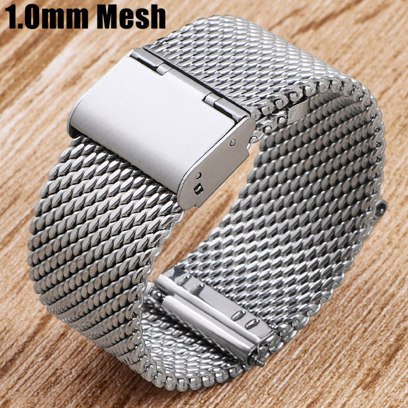 

1.0 Milanese Steel Watch Band Bracelet 18mm 20mm 22mm Bracelet 3mm For Dw For