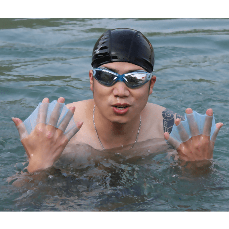 Flying Fish Frog Silicone Hand Paddles for Swimming Training
