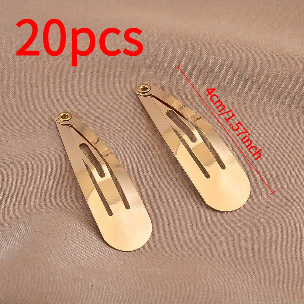 TEMU 20 stuks Fashion Klassieke Metalen BB Haarclips Pony Clip Meerdere Maten Beschikbaar voor Zelfgemaakte Haarversieringen Hoofdband Sieraden Maak