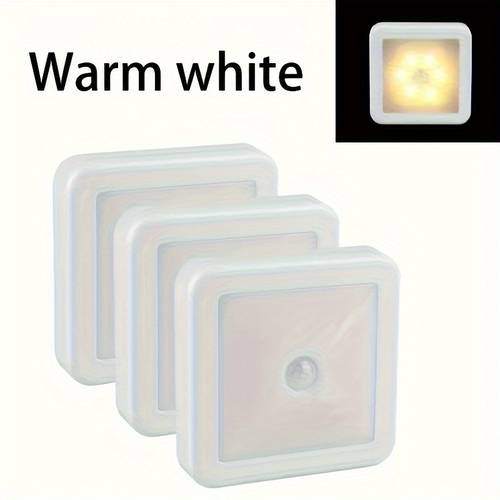 3 pack motion sensor wireless convenient 6 led lighting wall light 180 large range sensitive sensing soft light to at night without in the dark strong backing suitable for outdoor steps stairs
