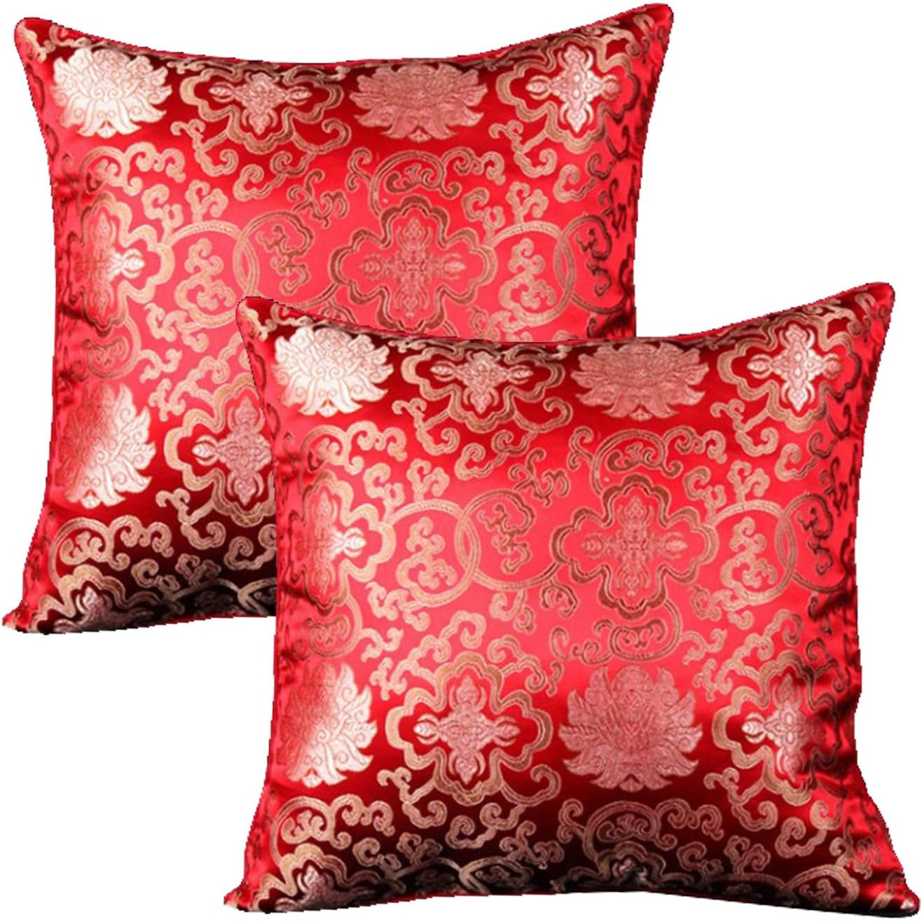 

2pcs, 18*18inch Decorative Chinese/oriental Pillowcase Series Sofa Cushion Cover Color Red, Oriental, Pillowcase