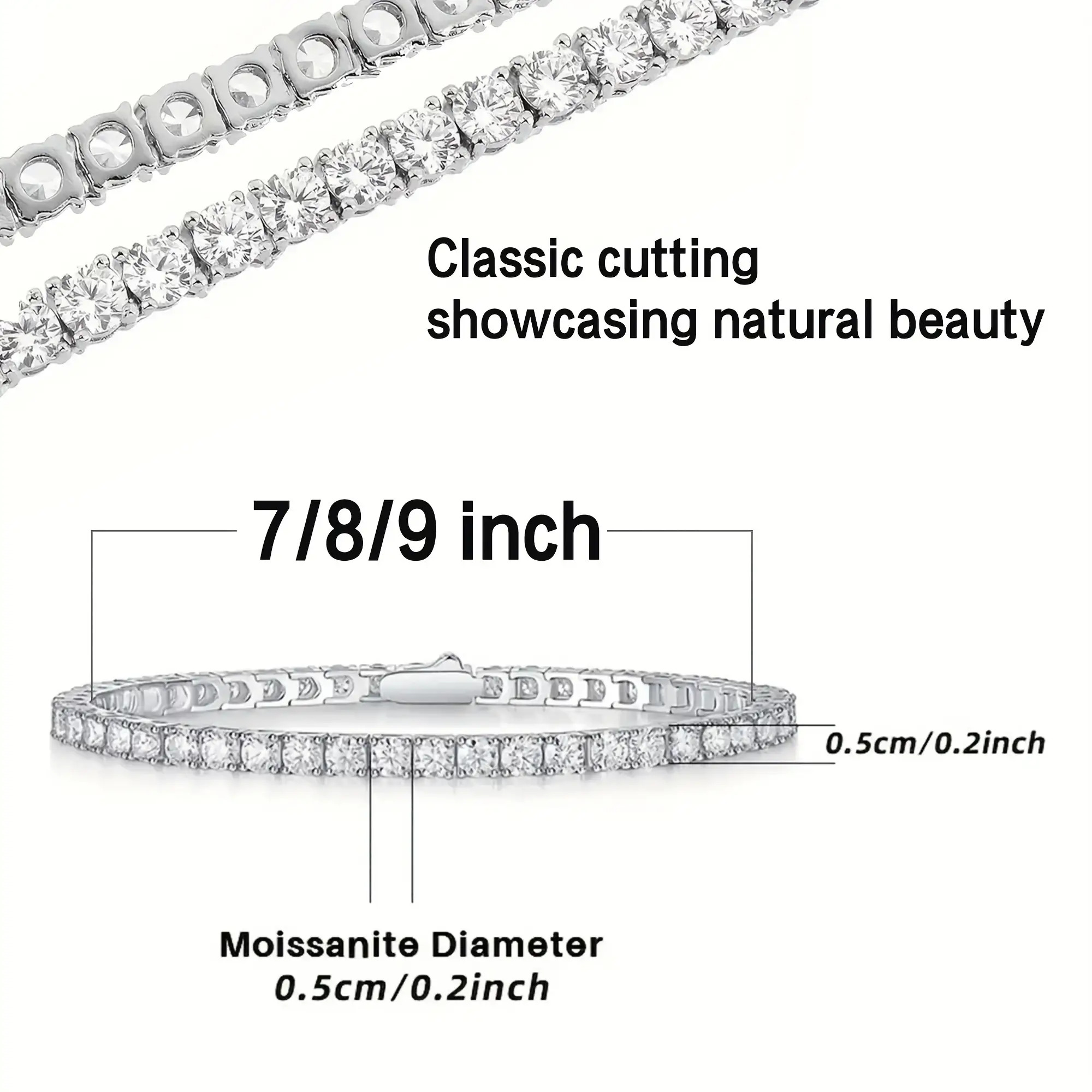 TEMU 1pc 4mm Pure , A Luxurious And Elegant Women's With Bright Cutting, Suitable For Weddings, Birthdays, Anniversaries, New Year Gifts, Gifts