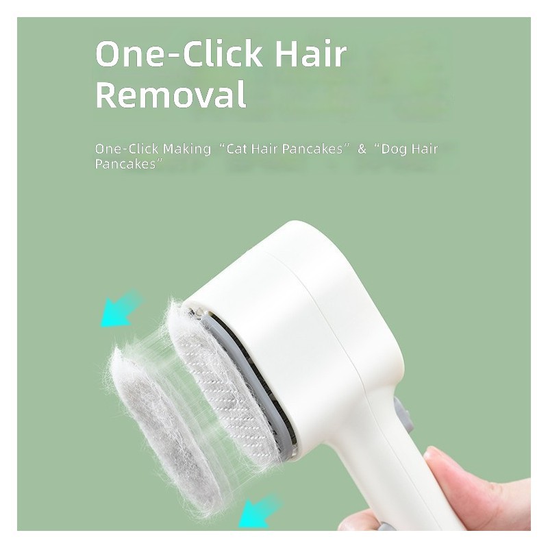 pet grooming comb with   and vibration massage for   and flea detection