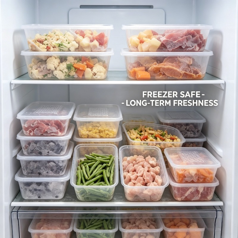 20pcs set of 21 ounce square food storage containers 10 boxes and 10 lids leak proof stackable reusable pre   food containers suitable for salads desserts sandwiches and noodle lunch boxes suitable for gyms and offices