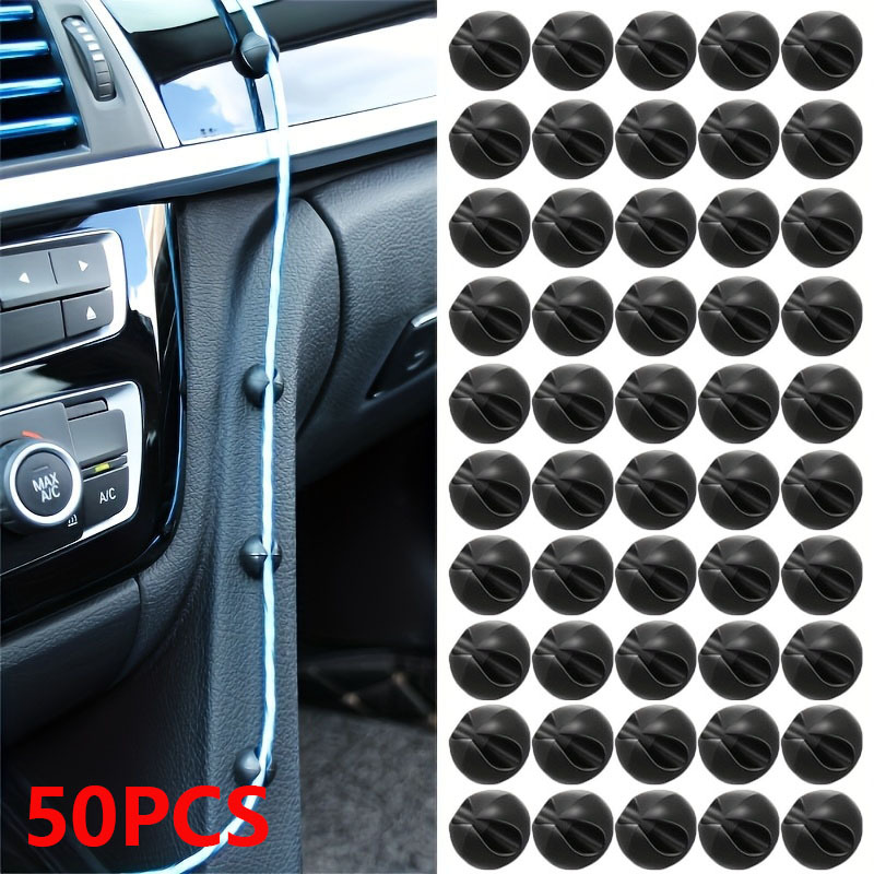 50pcs Car Dashboard Hook Set For Organizing Phone Charging Cables And Earphone Cables, For Interior Accessories Organization
