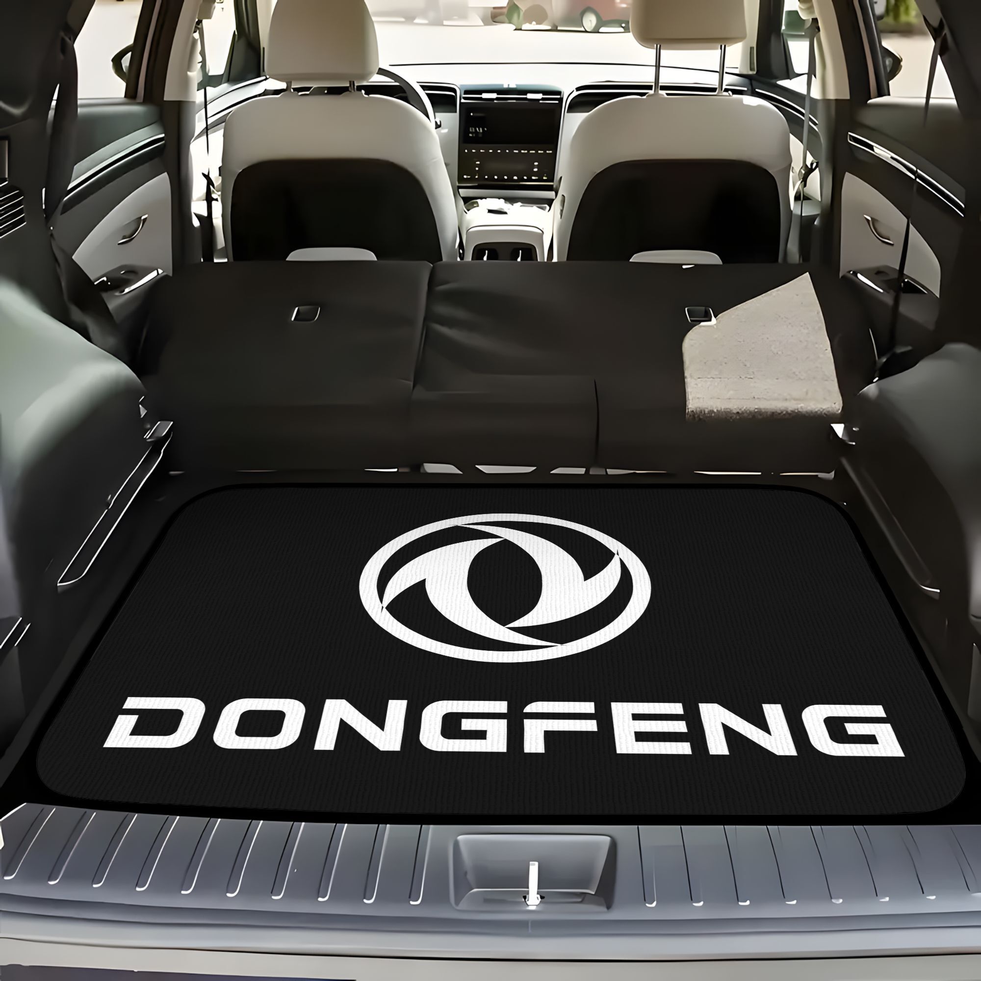 TEMU 1 Tappetino per bagagliaio auto con stampa Motor | Universale, rivestimento protettivo in poliestere per bagagliaio veicolo | per auto, camion,