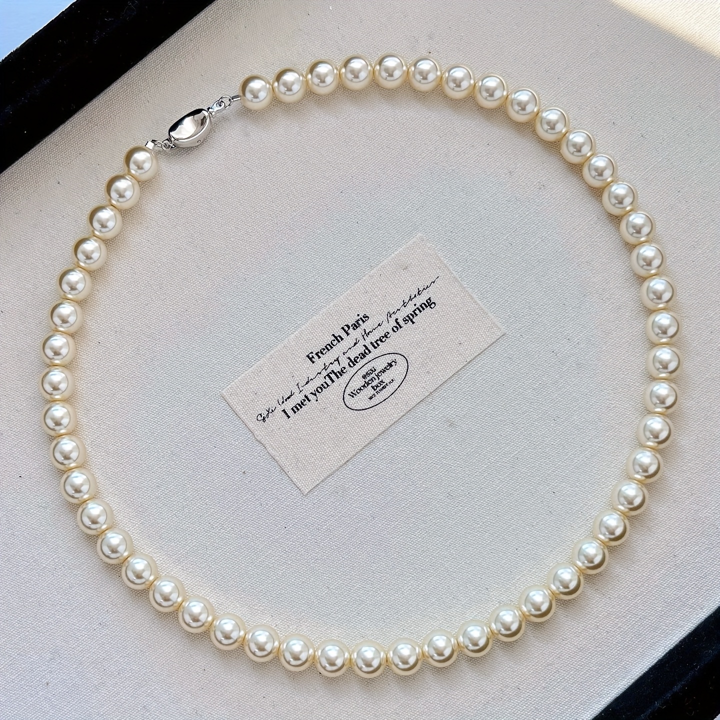 TEMU 1pc Collier de fausses perles, bijou de mode, sexy, et minimaliste pour femmes, parfait pour , les fêtes, les vacances, les festivals de musique