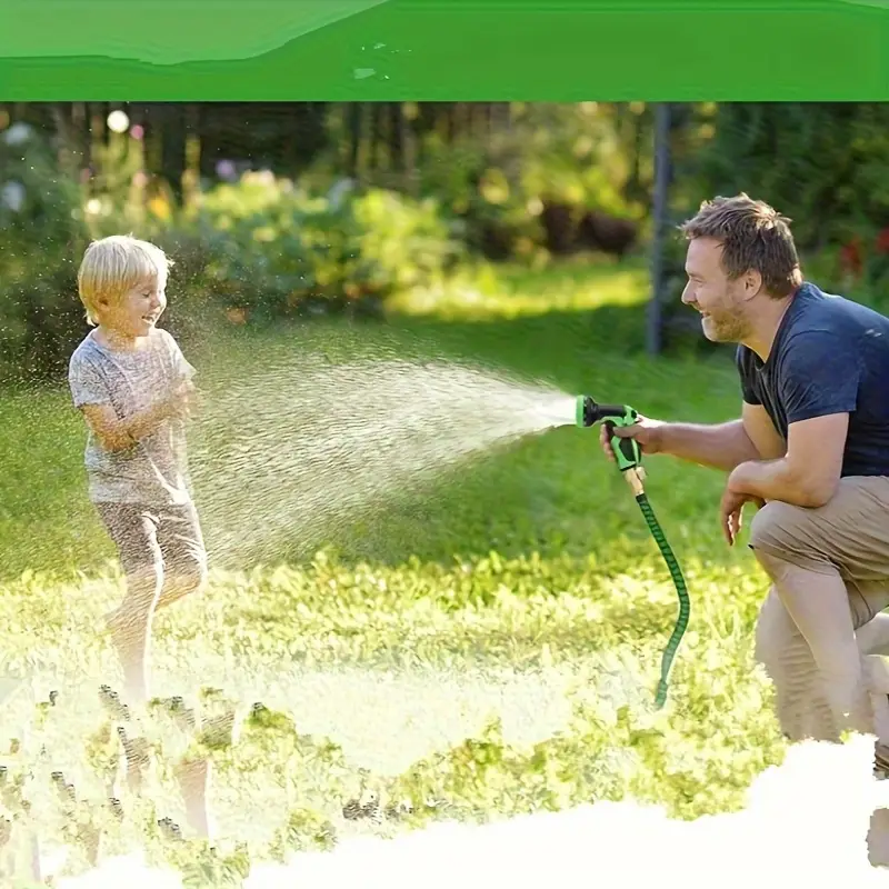 heavy duty 100ft expandable garden hose leak proof copper connectors lightweight foldable latex core flexible lawn yard hose for car washing washing machines gardening compatible with hose ideal for home commercial use garden hose expandable outdoor watering versatile hosing hose reinforced construction professional Product details 1