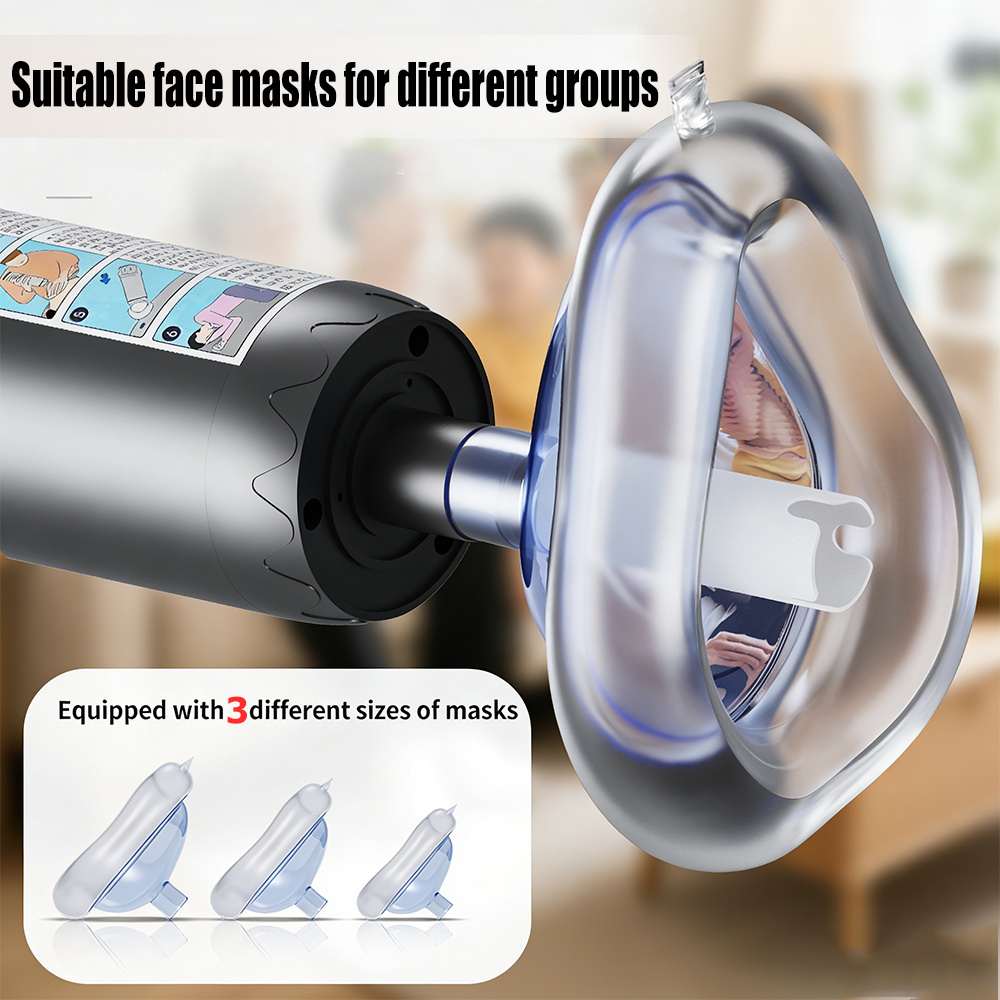 Portable Handheld Anti-Choking Emergency Device with One-Button Operation & Strong Suction Suitable for Home, Travel, Car Safety - Choking Tool with Replaceable Silicone Nozzles, Airway for &