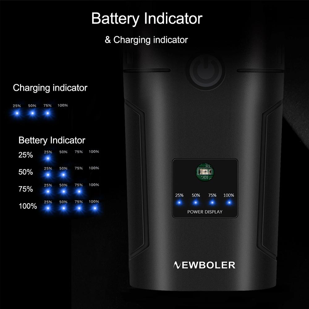 NEWBOLER Smart Sensor Bike Light, 10000mAh Bicycle Front Light with 2000 Lumens USB Rechargeable MTB Road Bike Night Riding High Brightness Device