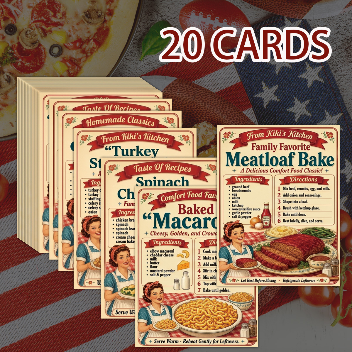 TEMU 20pcs Set American Postcards - Vintage Junk Journal Supplies, Illustration Collection Decorative Painting Cards, Suitable For Scrapbooking And