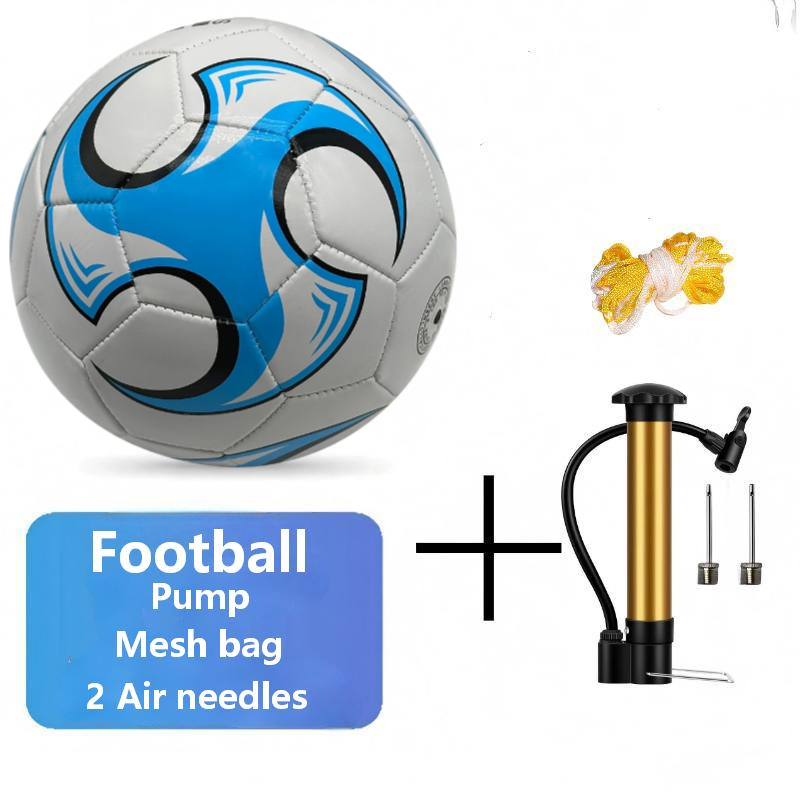 TEMU 1pc Soccer Ball + 1pc Air Pump, Stylish Swirl Print Soccer Ball, Smooth Round Body With Stable Rebound, Thickened And Wear-resistant For Outdoor