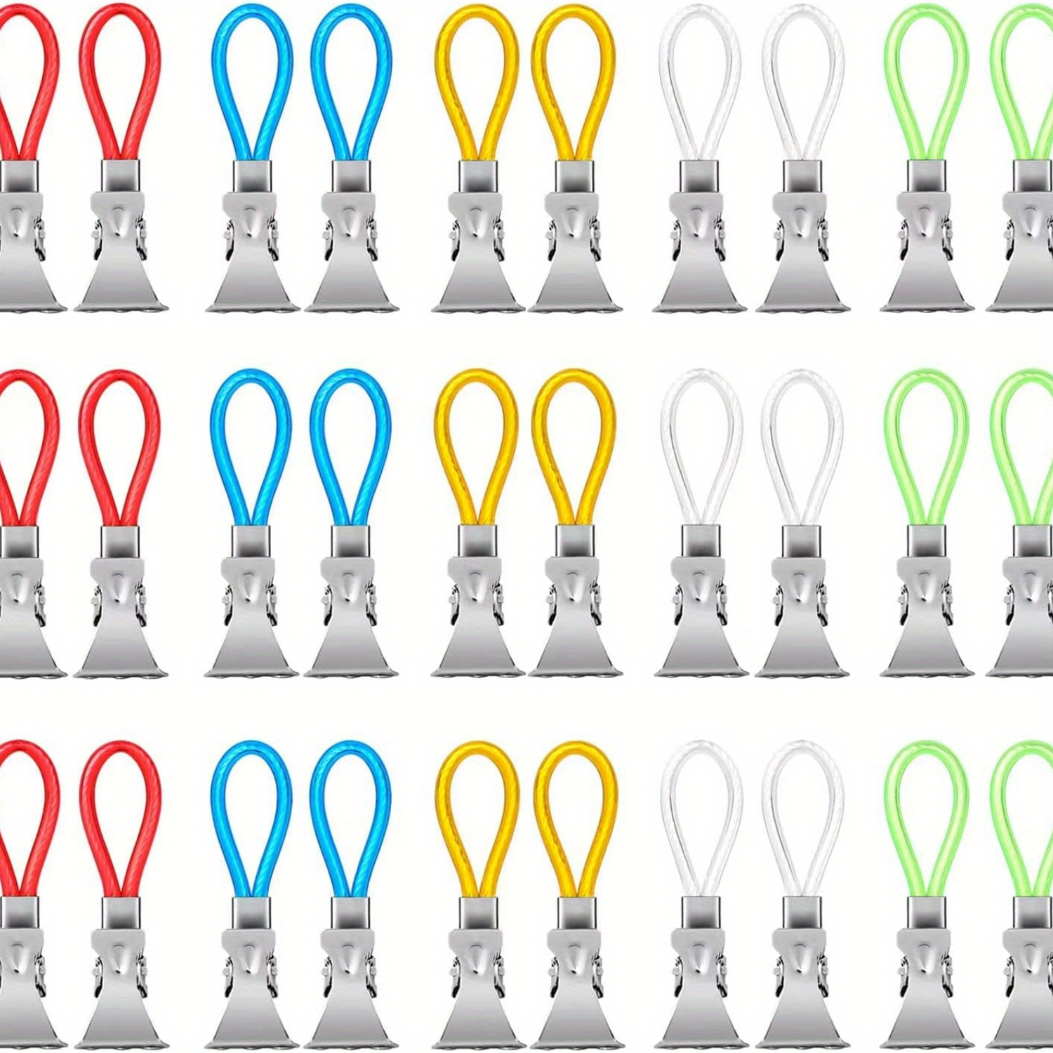 E-shop 30er-Pack Handtuchclip-Set mit bunten Ersatz-Ei-Haken, geeignet zum Aufhängen von Küchen- und Badhandtüchern, erhältlich in 5 Farben