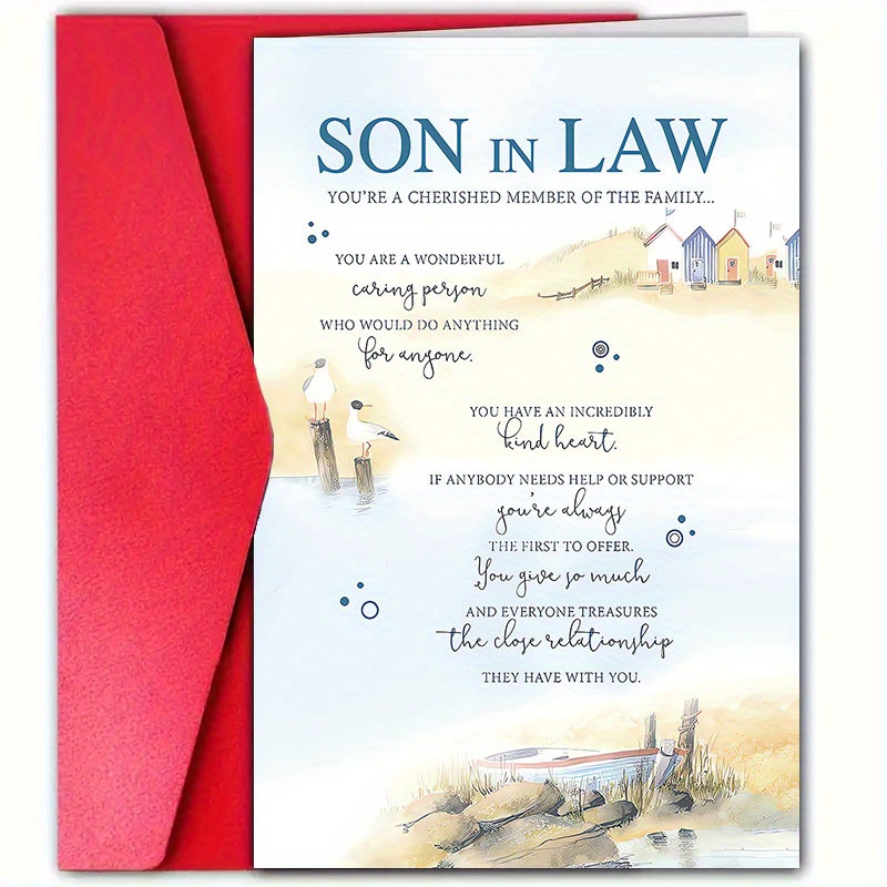 

Son-in-law - 4.7" X 7.1" - For , Mother-in-law, For Birthdays &