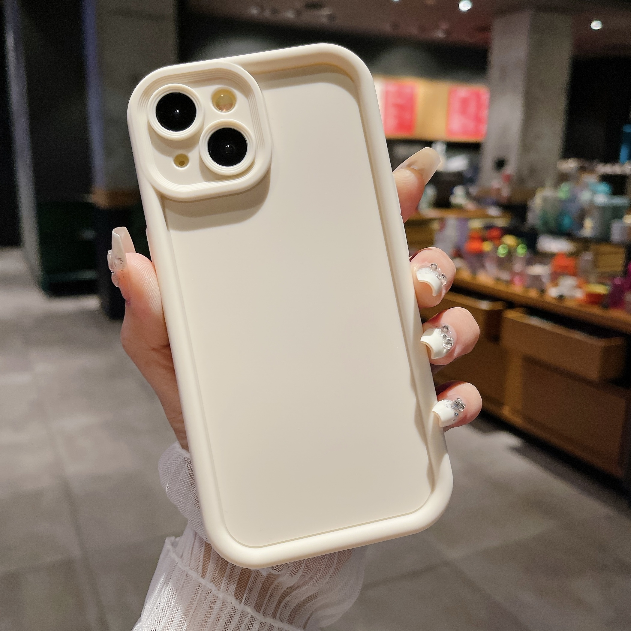 Solid Color Phone Case Compatible with iPhone X, 11, 12, 13, 14, 15 Pro Max Plus High-end Fashion Simple Style, Shockproof and Drop-resistant for Daily Use, Perfect Gift for Girlfriend or Boyfriend