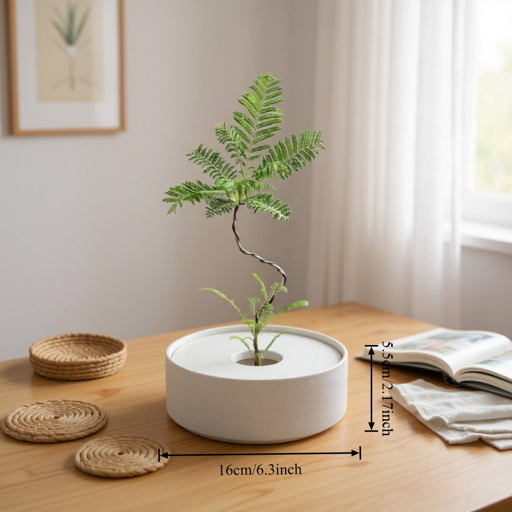 einfacher runder tisch blumentopf deckel elegantes