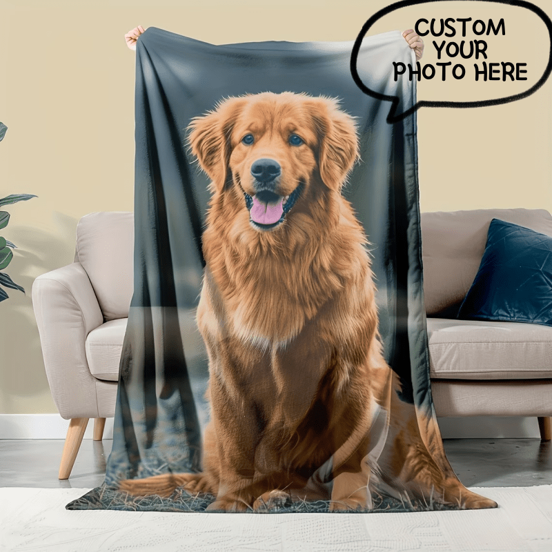 Personalized Photo Bed Cover/Nap Blanket, Custom Gift