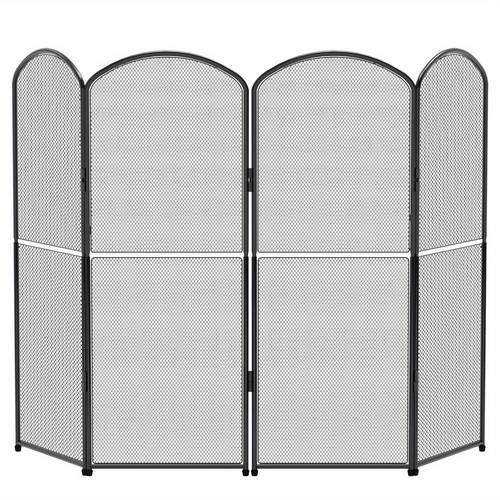 a 4 panel screen frame good quality beautiful black metal courtyard screen suitable for indoor and outdoor bedroom furniture patio furniture fireplace furniture
