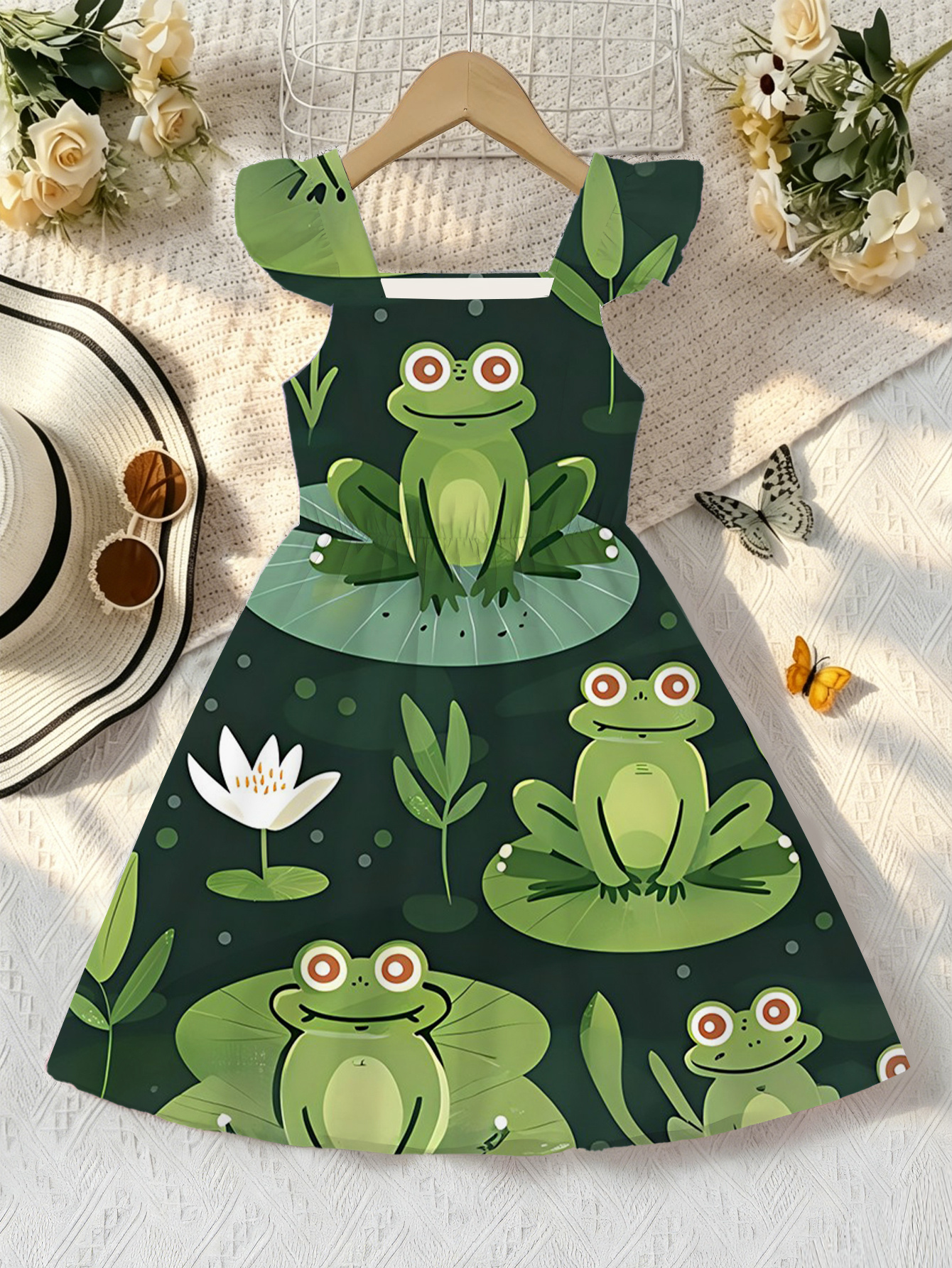 green frog dress Paparazzi Put On Your Party Dress - Green main image 0