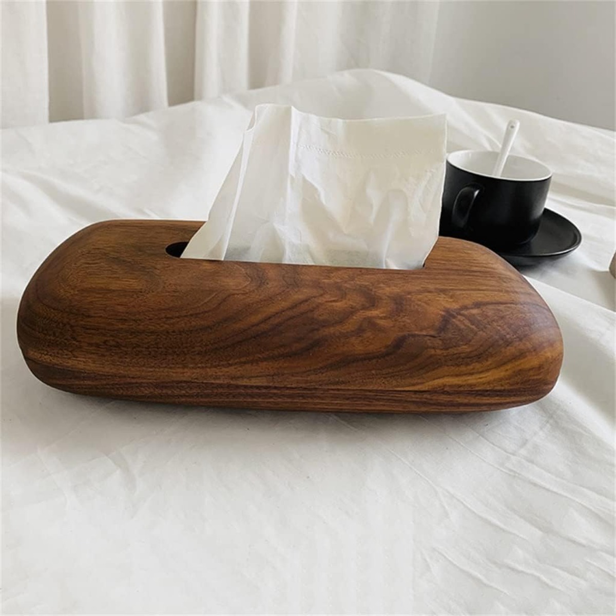 1pc Tissue Box with Removable Lid Paper Holder Napkin Organizer Smooth Extraction Effortless Refill Sleek Stylish Appearance Stable Non-Slip Base Neat Storage Solution for Living Room Coffee Table Desktop Indoor Daily Use