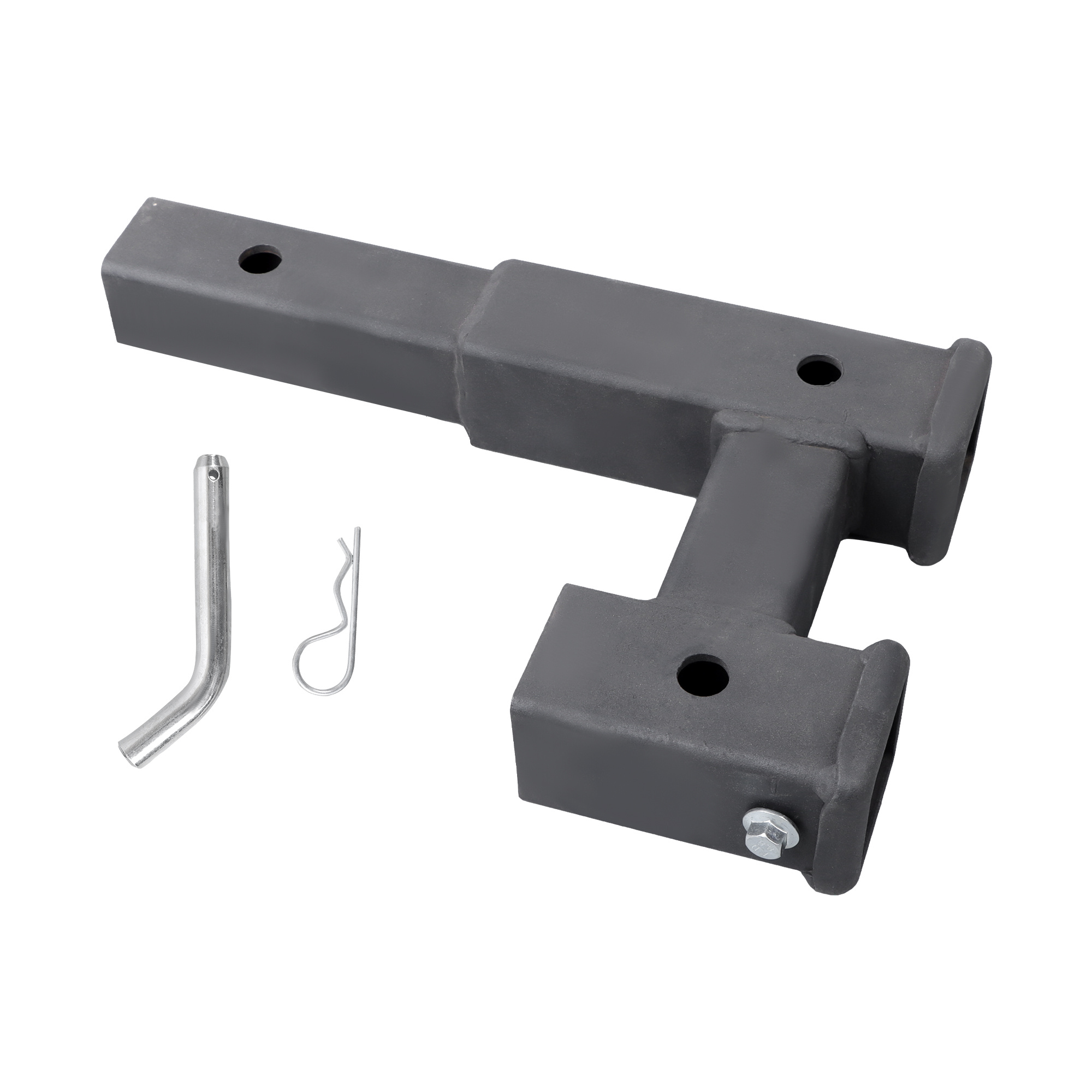 Substitute For A Dual Hitch Extender Adapter For Trailers Featuring A 6.5-inch Rise And Drop, Designed For A 2-inch Receiver With A Solid Shank Of Supporting 5000 Lbs