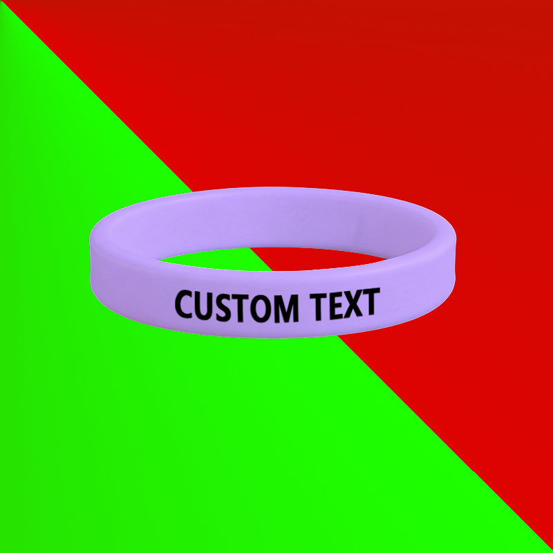 100pc Custom Glow-in-the-Dark Silicone Bracelets Set